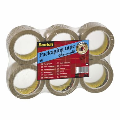 Image of Packing tape SCOTCH PVC 50mmx66m brown, 6 rolls