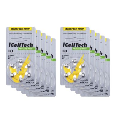 iCellTech iCellTech PR70/ZA10/DA10/V10 10-p Hörapparatsbatteri
