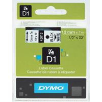 Image of DYMO Marker tape D1 12mm black/white