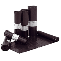 Image of Plastic sack LD 65my 160 L black 25 roll