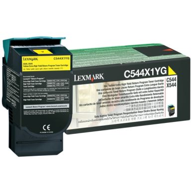 LEXMARK Tonerkassett gul 4.000 sidor, extra hög kapacitet return