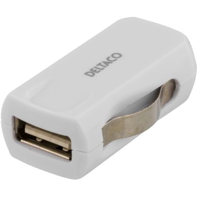 DELTACO DELTACO billaddare, 1A, 1x USB Type A, 12-24V DC input