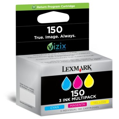 LEXMARK Multipack, 3 bläckpatroner C/M/Y (No. 150)