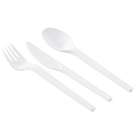 Image of Cutlery plastic white knife 100 pack