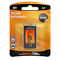 Image of inkClub Battery 250mAh HR9V (1-pack) rechargable NiMH