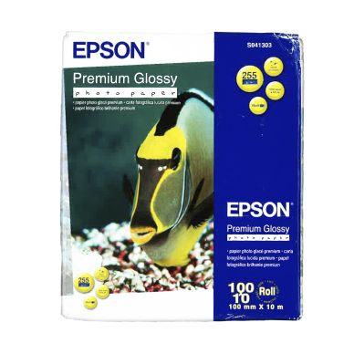 Image of EPSON Photo Paper Premium Glossy on a roll, 4 in X 26 ft, 270g