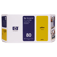 Image of HP Ink Cartridge yellow No 80 350 ml