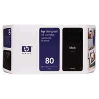 Image of HP Ink Cartridge black No 80 350 ml
