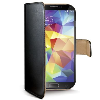 Image of Celly Celly Wallet Case Galaxy S5 Black/Beige