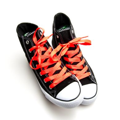 Image of Springyard Shoelaces, neon orange, 130 cm