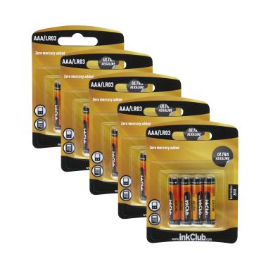 inkClub Batteri 1,5 V AAA,(LR03) Alkaliska (20-pack)