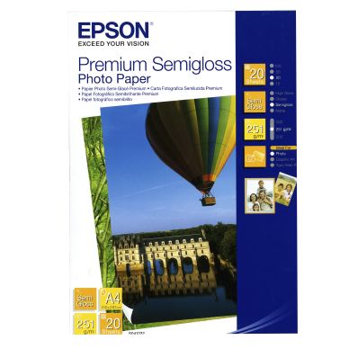 Image of EPSON Photo Paper Premium Semigloss A4 20sht 251g