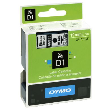 Dymo Tape Dymo D1 19 mm svart på klar