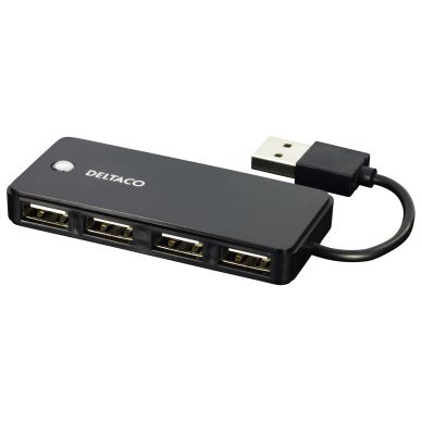 Image of DELTACO DELTACO, USB 2.0 hub, 4xType A, black