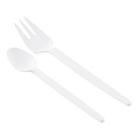 Image of Cutlery plastic white coffee spoon 1,000 pack