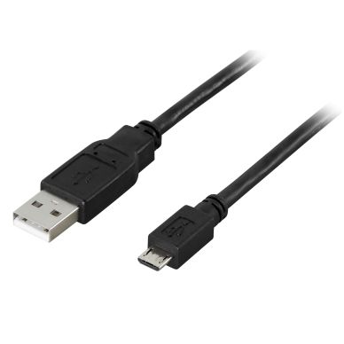 Image of DELTACO DELTACO USB 2.0 Type A to Micro-B, 5-pin, 2m, black