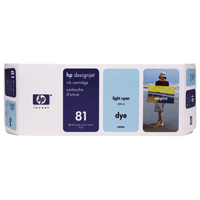 Image of HP Ink Cartridge light cyan No 81 680 ml Dye