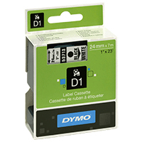 Image of DYMO Marker tape D1 24mm white/black