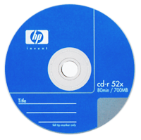 Image of HP CDR 52X 700MB 80min, 10 discs