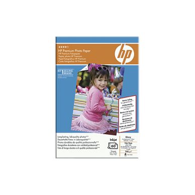 HP Fotopapir Glossy Premium 10x15 60 ark 240g, tear-off tab