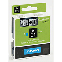 Image of DYMO Marker tape D1 12mm transp./black