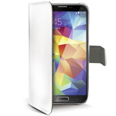 Image of Celly Celly Wallet Case Galaxy S5 White