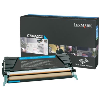 LEXMARK Tonerkassett cyan 6.000 sidor return