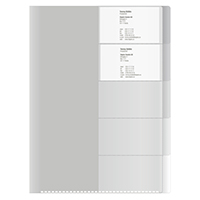 Image of Document folder 5-flap A4 transparent