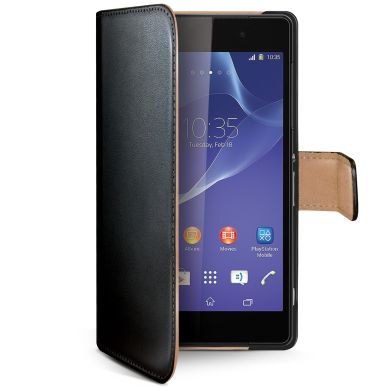 Image of Celly Celly Wallet Case Xperia Z2 Black/Beige