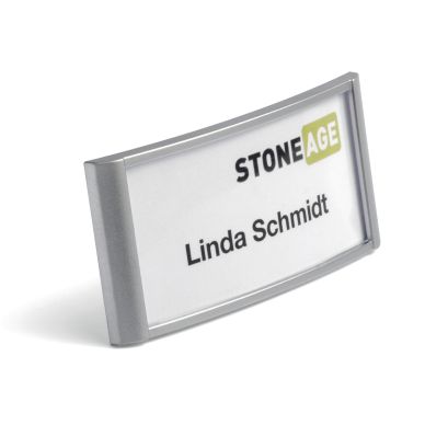 Image of Name badge CLASSIC pin/clip 74x34mm (10)