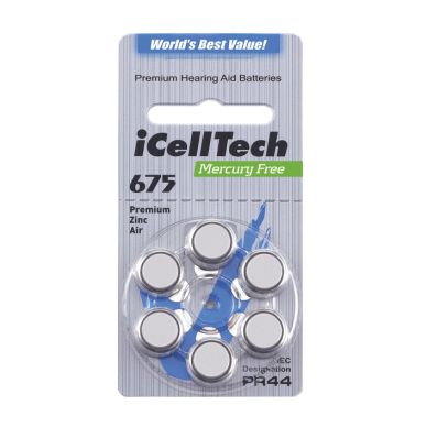 iCellTech iCellTech PR44/ZA675/DA675/V675 Hörapparatsbatteri
