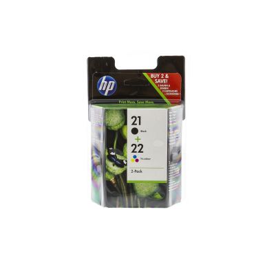 Image of HP HP 21 Black/22 Tri-color 2-pack Original Ink Cartridges