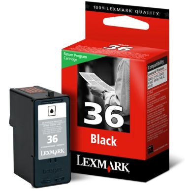 LEXMARK Bläckpatron svart Nr 36, Return