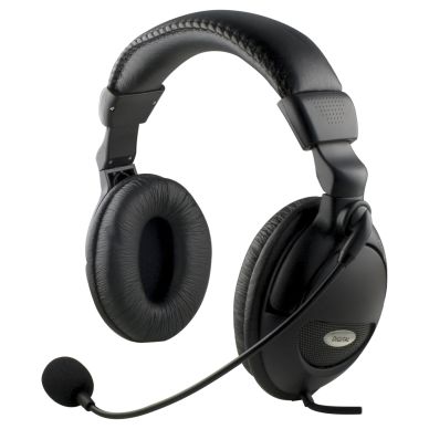 Image of DELTACO DELTACO headset with microphone and volume control, 2m cable
