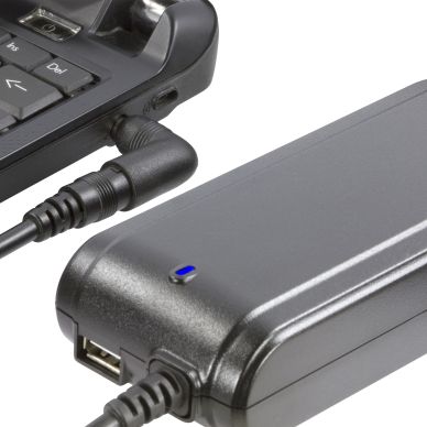 Image of DELTACO DELTACO laptop charger 15-19.5V 90W, USB