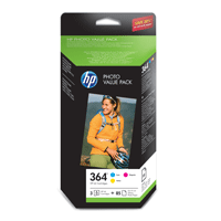 Image of HP Photo pack: Ink Cartridge (C/M/Y) +85 sheets 4x6