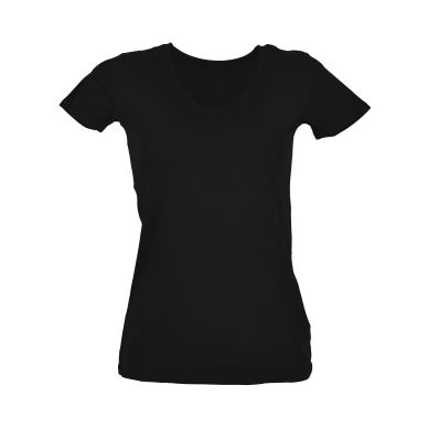 Image of inkClub T-shirt for women, V-neck, black S, 3-pack