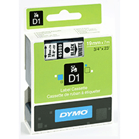 Image of DYMO Marker tape D1 19mm white/black