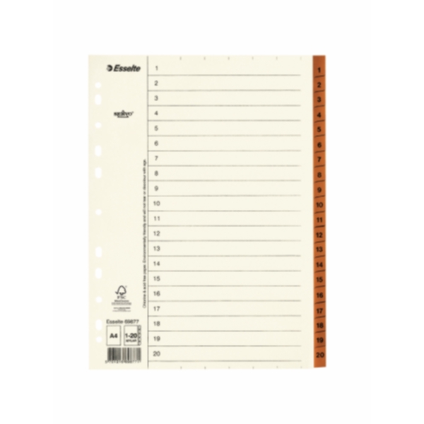 Bild av Register Servo A4/1-20 brun FSC® Mix 100%, 10st