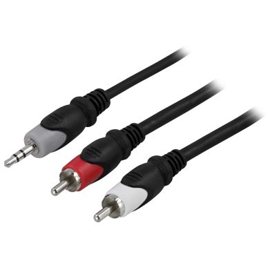 DELTACO alt DELTACO Audio-Kabel 3,5 mm männl. - 2 x RCA männl. 5 m