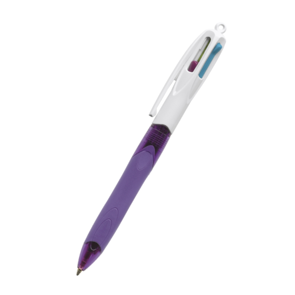 Bild av Kulspetspenna BIC 4 Colour Grip Fashion, 12 st