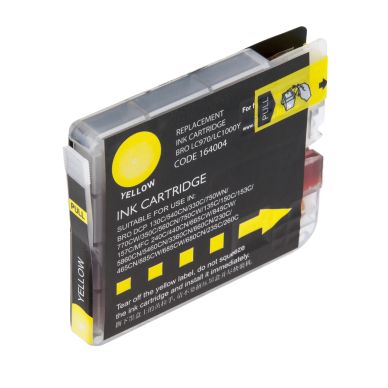 inkClub Druckerpatrone gelb, 20 ml KBA033 Replace: LC1000Y LC970Y