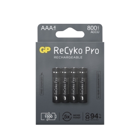 GP Recyko Pro 800mAh AAA 4-pk