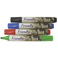 Flipchart marker FRIENDLY rond 4/per pak