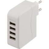 DELTACO USB -latausasema, 4 USB-porttia, 5,4 A DELTACO USB -latausasema, 4 USB-porttia, 5,4 A