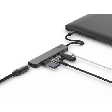 LINQ alt LINQ 7 in 1 PRO USB-C Multiport Hub Aluminium