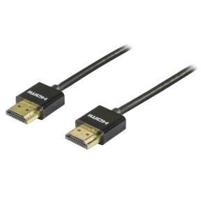 DELTACO tynn HDMI-kabel, 1m, svart