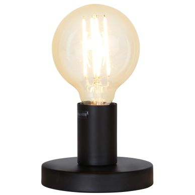 Lamp base E27 Gloss (Sort)