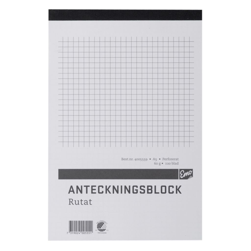 Bild av Anteckningsblock A5 rutat, perforerat