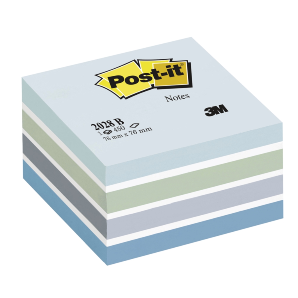 Bild av Post-it Kub 76x76 mm blå/vit